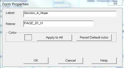 Propiedades de Fomulario